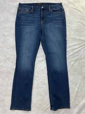 JEN7 by 7 For All Mankind Slim Straight Medium Fading Wash Jeans Size 14